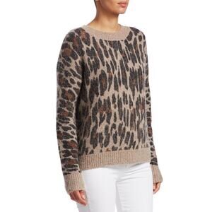 Rails Lana Leopard Print Sweater sz sm